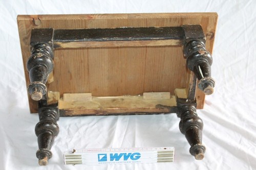 ANTIKE Gründerzeit Weichholz Holzbank Hocker Fußbank Schemel Hitsche Blumenbank - Bild 17 von 17