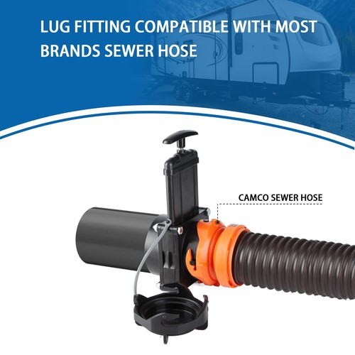 RV Gate Valve 3" Hub to 3" Lug with Cap Glue on 3" PVC Sewer Pipe with Cement - Bild 4 von 6