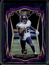 JUSTIN JEFFERSON RC - Select Premier Purple Die Cut ROOKIE