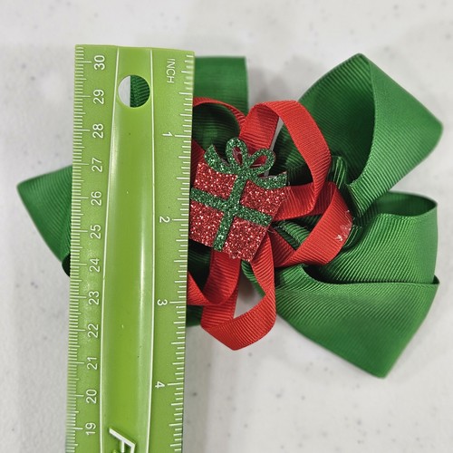 10 Schleifen Haar sortiert Schleife Krokodilklemme Ripsband Mädchen Kleinkind Teen Weihnachten - Bild 23 von 24