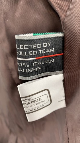 Woman's Giotto Hand Made Italian Soft Dark Brown Leather Jacket Sz 52 $540 - Picture 8 of 8