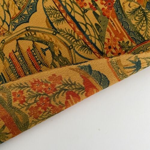 Mustard Mirage #C 7x56 Vintage Silk Chirimen Japanese Kimono Fabric CH20 - Picture 6 of 6