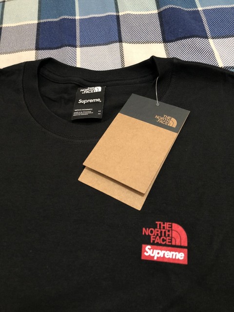 supreme the north face statue of liberty tee black
