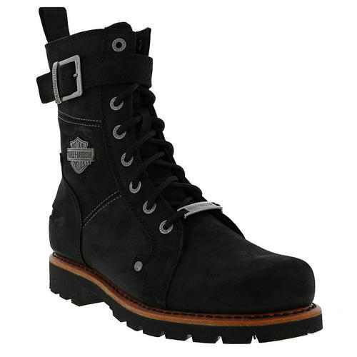 Harley Davidson Wickson Mens Black Leather Lace Up Zip Biker Boots Size 7-12 Harley Davidson Wickson Mens Black Leather Lace Up Zip Biker Boots Size 7-12