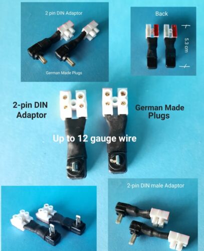 B&O ADAPTOR to 2 pin Din Slim Speaker Plugs HiFi Connectors Up to 12 Gauge Wire - Picture 7 of 8