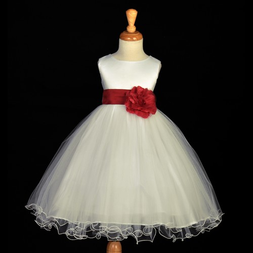 PAGEANT DRESS FLOWER GIRL RECITAL RECEPTION TODDLER JUNIOR FORMAL WEDDING CHILD - Picture 2 of 45