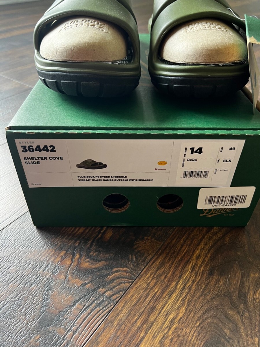 NEW Danner Mens Shelter Cove Slide Forest Green EVA Sandals Shoes
