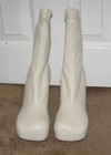BRAND NEW! size 39 US 9 Bottega Veneta Ivory Leather Platform Booties Back Zips — photo 4