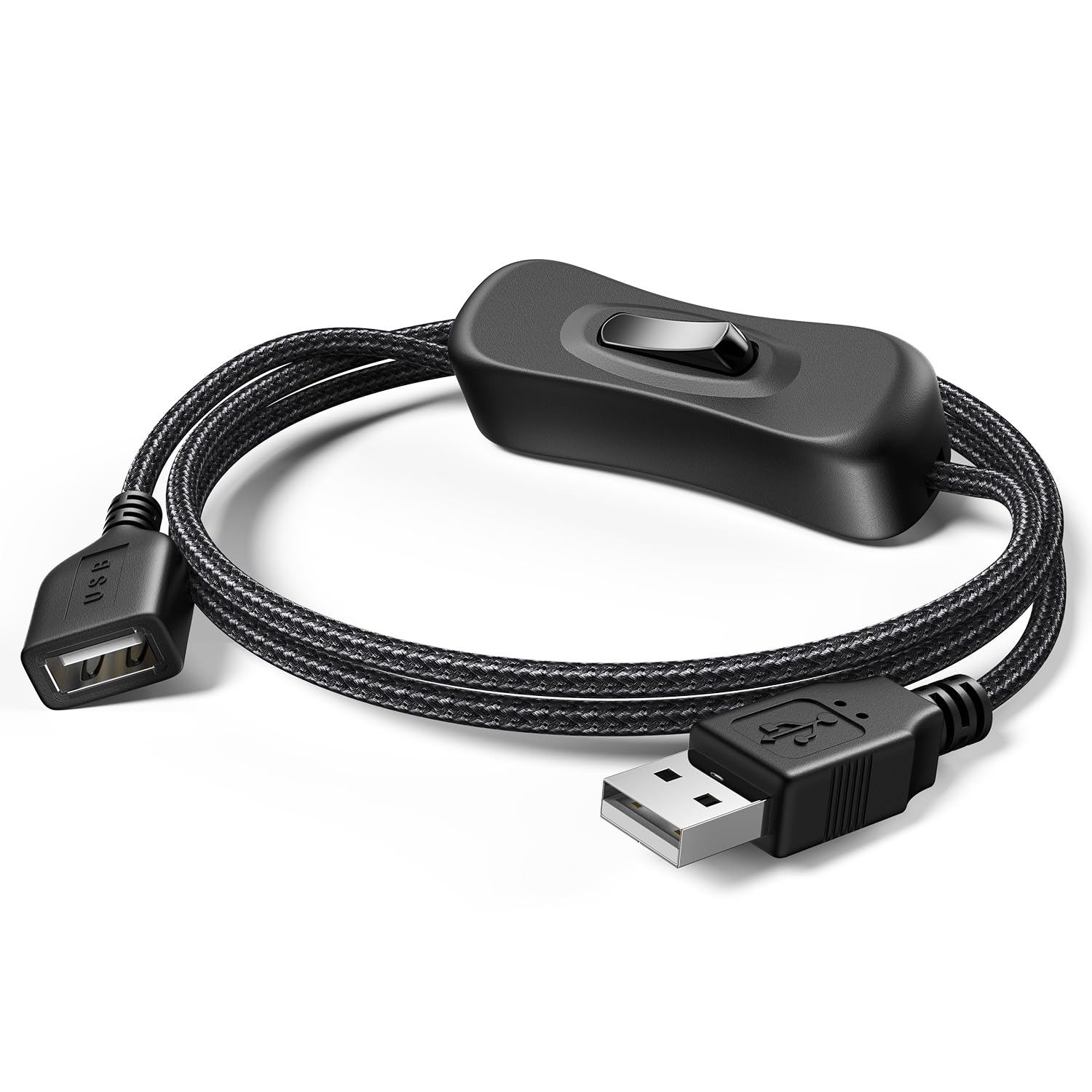 Upgraded USB Switch Extension Cable with On/Off for Data and Power-image