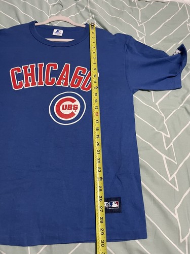 Vintage Chicago Cubs Starter Shirt Size XL Color Blue Single Stitch Shirt - Picture 13 of 16