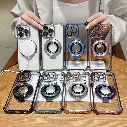 Für iPhone 17 16 15 14 13 Pro Max Stoßfest Klar Hülle mit Magnet Ring Ständer - Bild 23 von 52