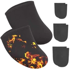 2 Pairs 3mm Neoprene Toe Feet Warmer Toe Covers Thermal Foot Black
