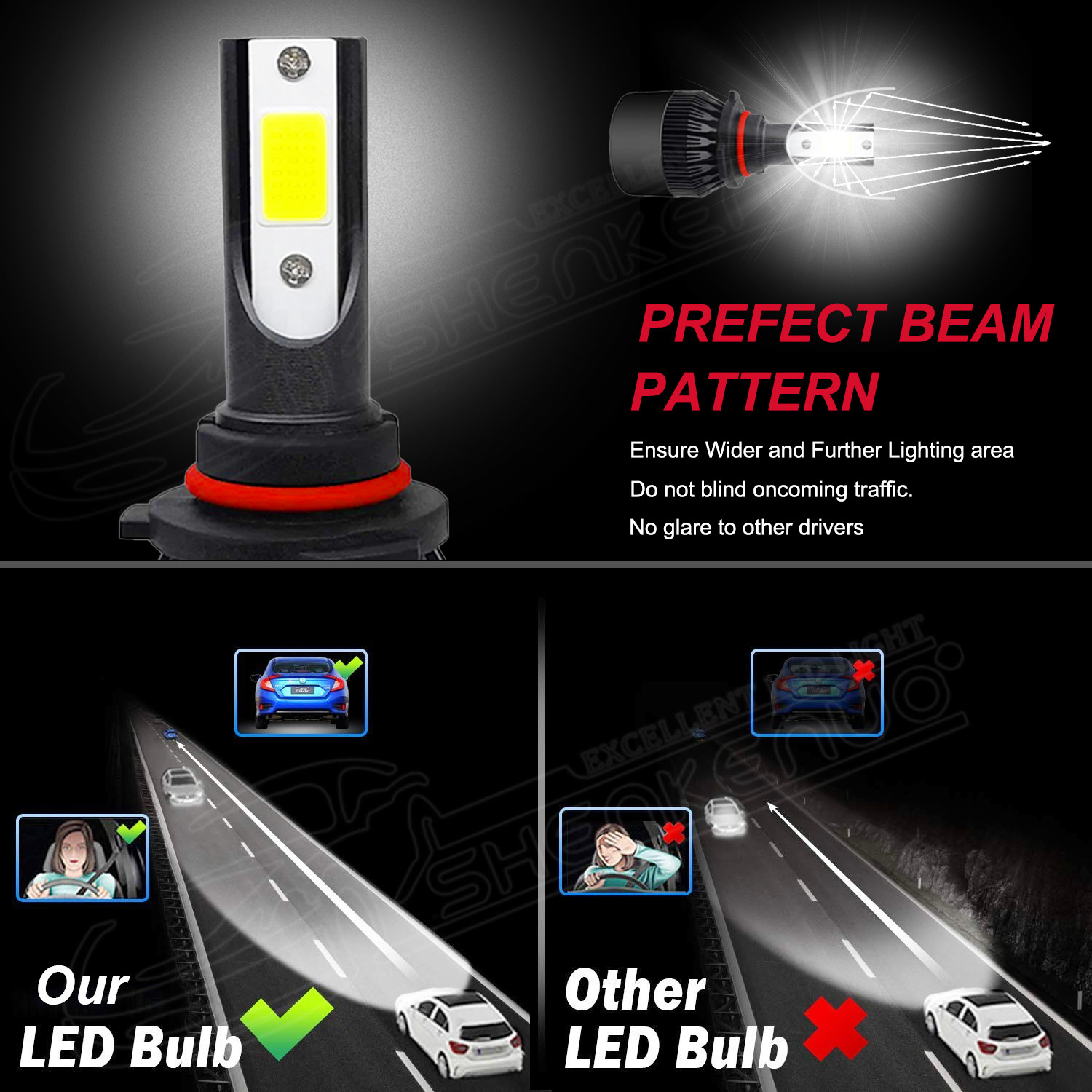 Acura NSX Zanardi Edition 1991-2001 Left, right Headlight bulbs Set White P/N SKE9005