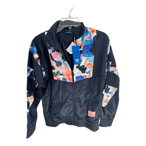 NWT Adidas Originals Girls L (13-14y) Floral Satin Runner Track Jacket SI50 - Picture 1 of 6