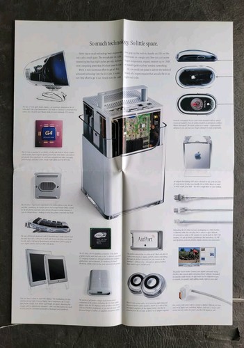 Apple Power Mac G4 Cube Computer Promo Poster Ad Magazine Insert 2000 - Picture 4 of 6