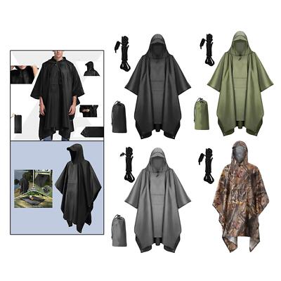 Poncho Antipioggia Leggero Impermeabile Con Cappuccio Con - Foto 12