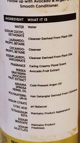 Hair Food Smooth Shampoo AVOCADO & ARGAN OIL 17.9 fl.oz. Lot of 2 - Picture 8 of 12