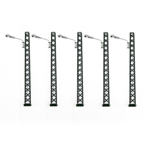 5x Model Railway HO Scale 1:87 LED Lamps Street Lights Building-Layout - Picture 4 of 16