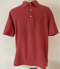 Croft Barrow Polo Shirt Mens M Light Red Short Sleeve Knit Signature Casual