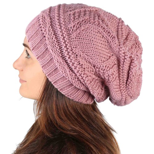 Knit Slouchy Oversized Soft Warm Winter Beanie Women Hat - Picture 96 of 277
