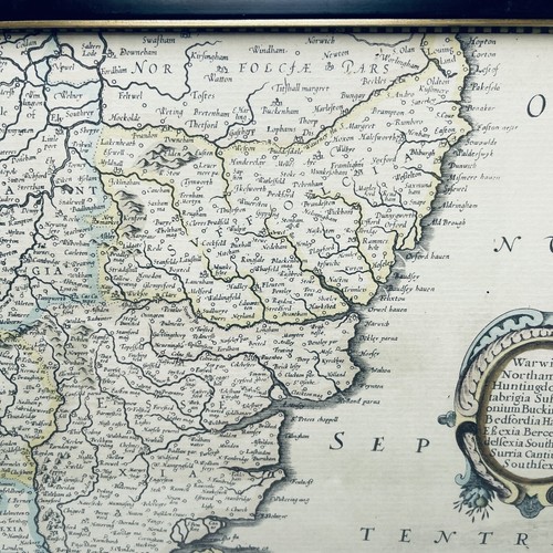 South-East England, by Henricus Hondius Map 48 x 38 cm Framed Vintage Print - Picture 5 of 24