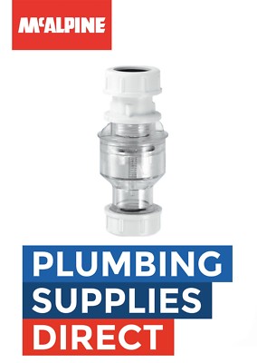 McAlpine TUN-5CL Überlaufrohr Verteilerventil gerade durch Rückschlag TUNVENTIL