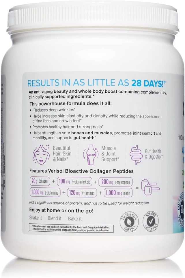 Colágeno corporal total Natural Factors 1 lb 1 oz (500 g) Foto 3 de 3