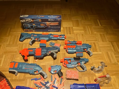 Große NERF Gun Sammlung , Davon 1x Neu in OVP, 2xAugenschutz, Munition, - Bild 2 von 4