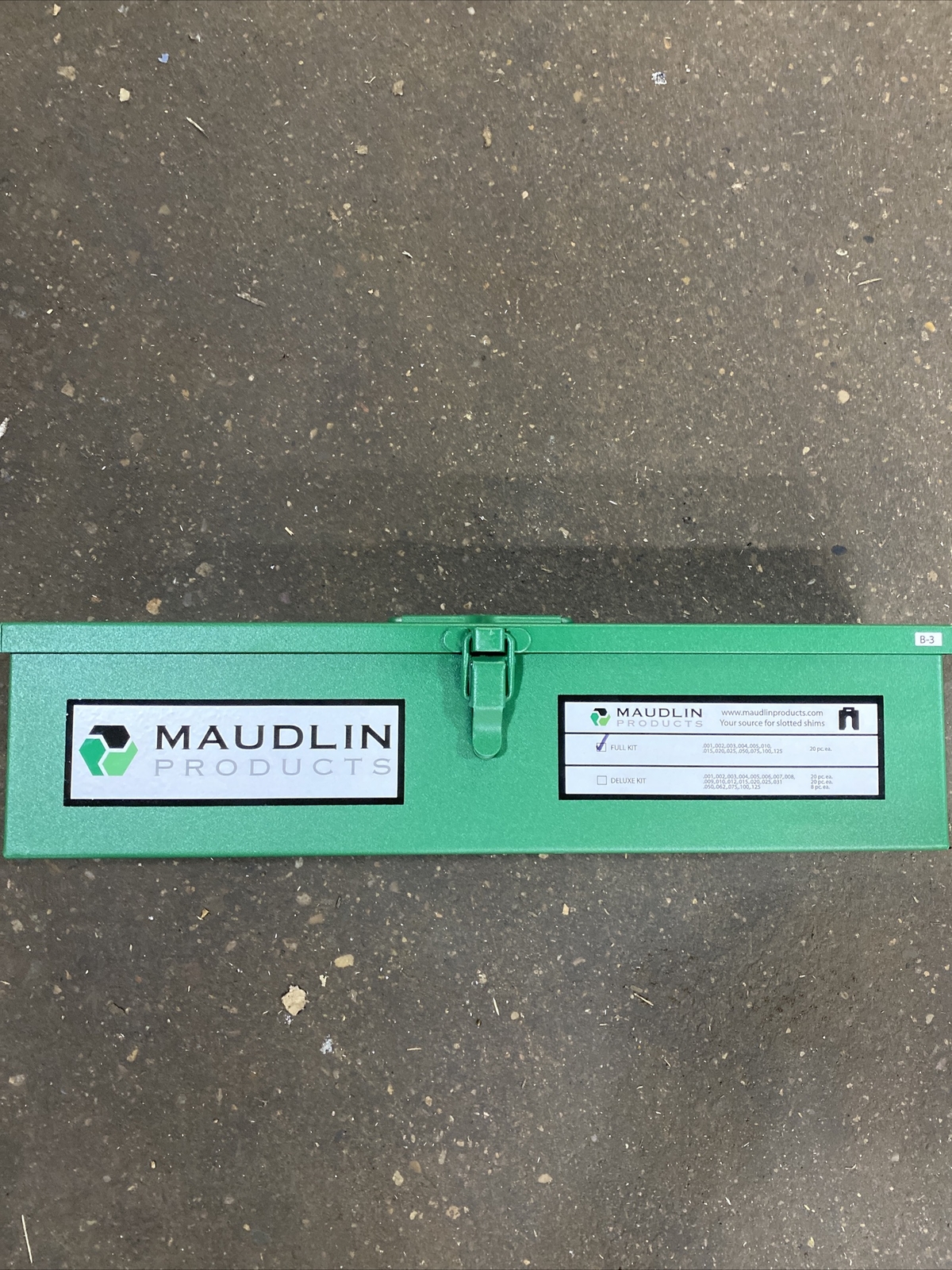 260 pc. Box Maudlin Products MSB3-FK Slotted Shim Size B 3 X 3 Full Kit 260 pc. Box Maudlin Products MSB3-FK Slotted Shim Size B 3 X 3 Full Kit