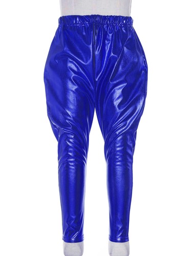 Girls Metallic Harem Dance Pants for Modern Hip Hop Sports Gymnastic Dancewear - Picture 68 of 77