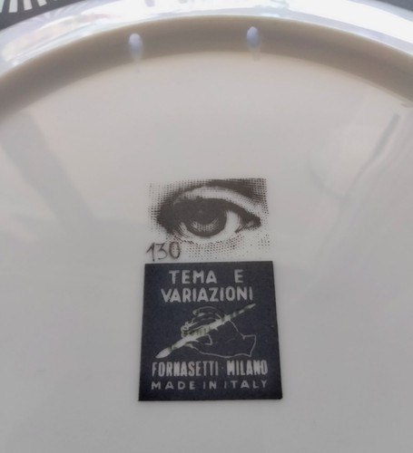 Placa de Pared Fornasetti PTV130X Tema E Variazioni Nº 130 Lina Auténtica - Imagen 3 de 4