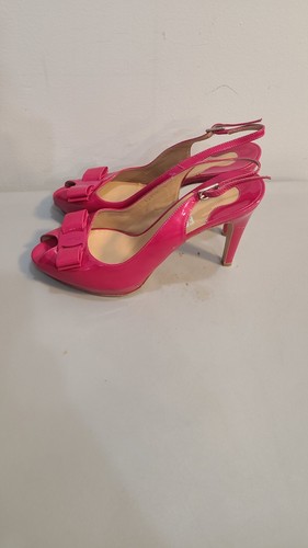 SALVATORE FERRAGAMO PEEP TOE tacones altos talla 8. Rosa - Imagen 4 de 7