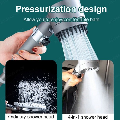Turbocharged Shower Head Multifunctional Shower Head One-Button Stop - Picture 3 of 9