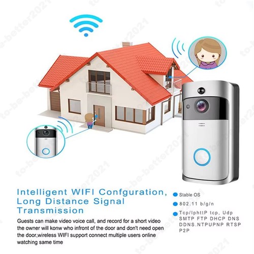 Smart Video Doorbell WiFi Wireless Intercom Security Camera Door Ring Bell 720P - Picture 10 of 27