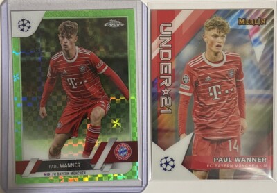 2022-23 Topps Chrome UEFA #174 Paul Wanner Neon Green X-fractor /399 +  Insert
