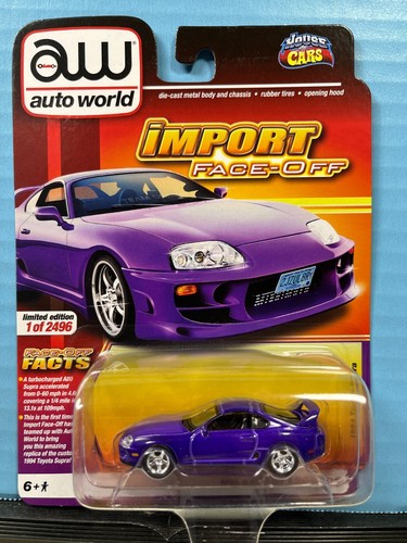 1/64 AUTO WORLD HOUSE OF CARS IMPORT FACE OFF 1994 TOYOTA SUPRA PURPLE 1994 - Bild 1 von 2