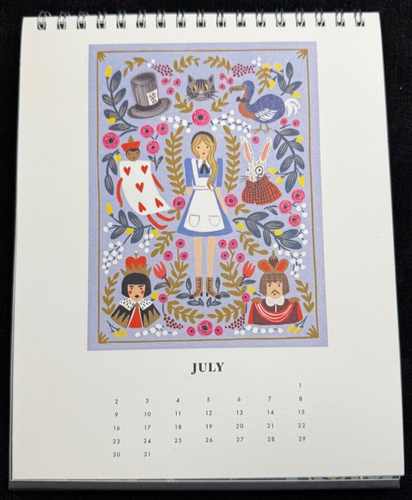 Rifle Paper Co. Limited Ed. Alice In Wonderland 2017 Desk Calendar - Great Art - Picture 5 of 7