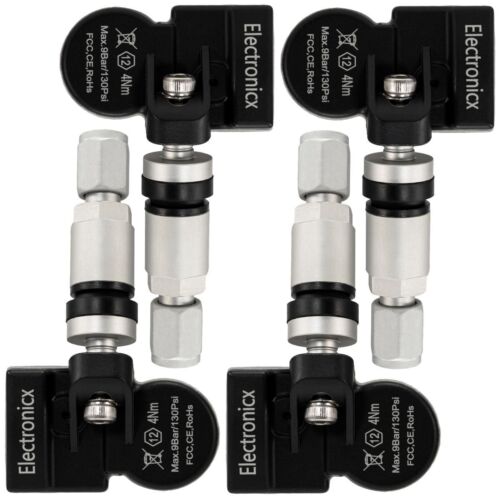 4 Tire Pressure Sensors RDKS Sensors Metal Valve Silver For Audi Q5 FY 06.2017-1