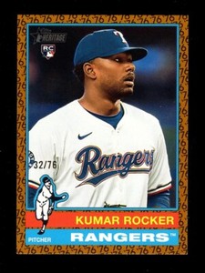 2025 TOPPS HERITAGE COLOR OF THE YEAR #179 KUMAR ROCKER RC 32/76 RANGERS