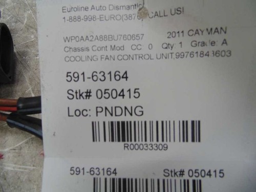 06-13 PORSCHE 911 Chasis ECM Ventilador 997 Modelo 92-1/2" Wb 33309 - Imagen 4 de 12