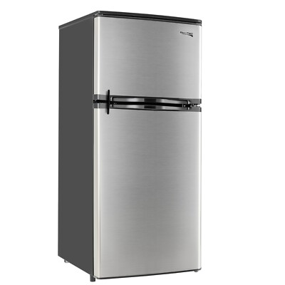 #ad RV Refrigerator Stainless Steel 4.4 Cubic Feet 12V 2 Door Fridge $702.95