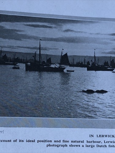 1923: Map Of County Shetland Islands Original Print Corner Lerwick Harbour - Picture 10 of 11