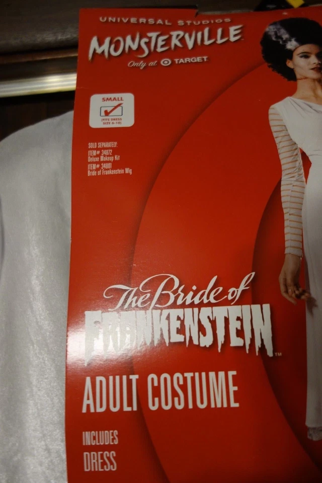 La Novia de Frankenstein Adulto Mujer Pequeño Disfraz Vestido Universal Monstruos Foto 4 de 4