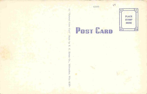 Chicago Northwestern Railroad Depot Milwaukee Wisconsin 1940 postal de lino - Imagen 2 de 2
