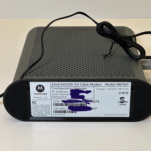Motorola MB7621 Cable Modem - Approved by Comcast Xfinity, Cox, and Spectrum - Picture 5 of 5