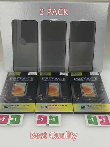 PACK de 3 protectores de pantalla de vidrio templado de privacidad antiespía para iPhone 13/12/11/X/XR - Imagen 1 de 37