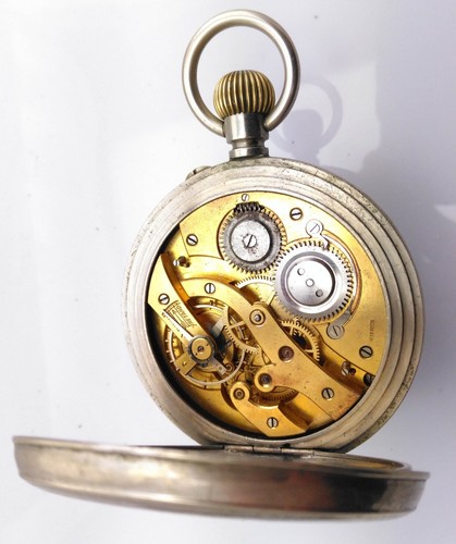 Edwardian Silber Gehäuse Goliath Patent 8 Tage 15J Doxa Burenkrieg Taschenuhr 1901 - Bild 9 von 11