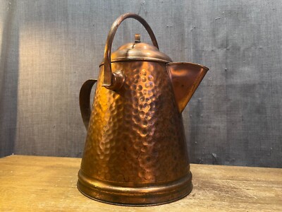 Vintage Gregorian Hammered Copper Kettle Tea/Coffee Pot Rustic Arts & Crafts