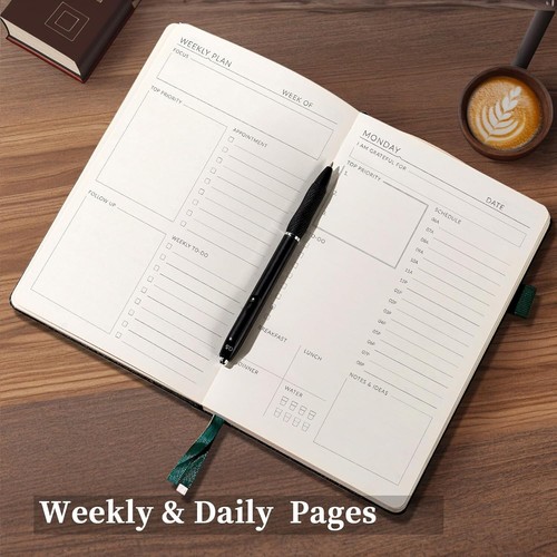 Academic Year Planner 2024-2025 - Durable Sky Blue Weekly Planner with Pocket - Picture 6 of 10