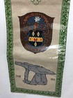 Mitchell Family Crest Druid Irish Table Altar Runner Needlepoint Shamrock 48x14"